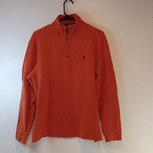 Polo Ralph Lauren Mock Neck 1/4 Zip Pullover Sweater Men's Sz Large EUC NICE!